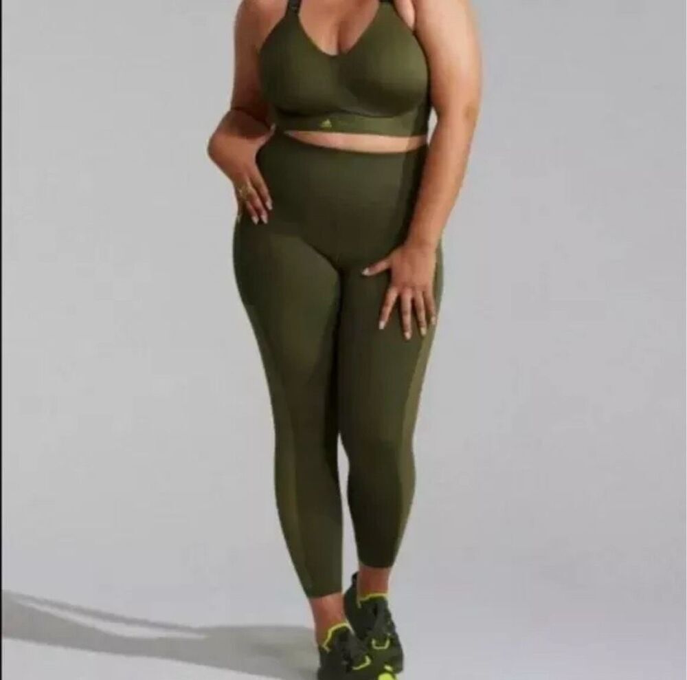 Adidas Ivy Park X Peloton Olive Focus Power Tights 1X